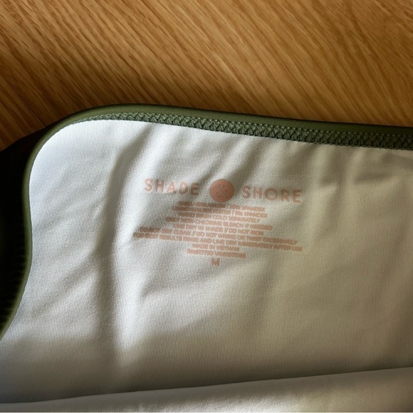 NWT Shade & Shore High Waist Cheeky Green Bikini Bottom Medium - Picture 5 of 7